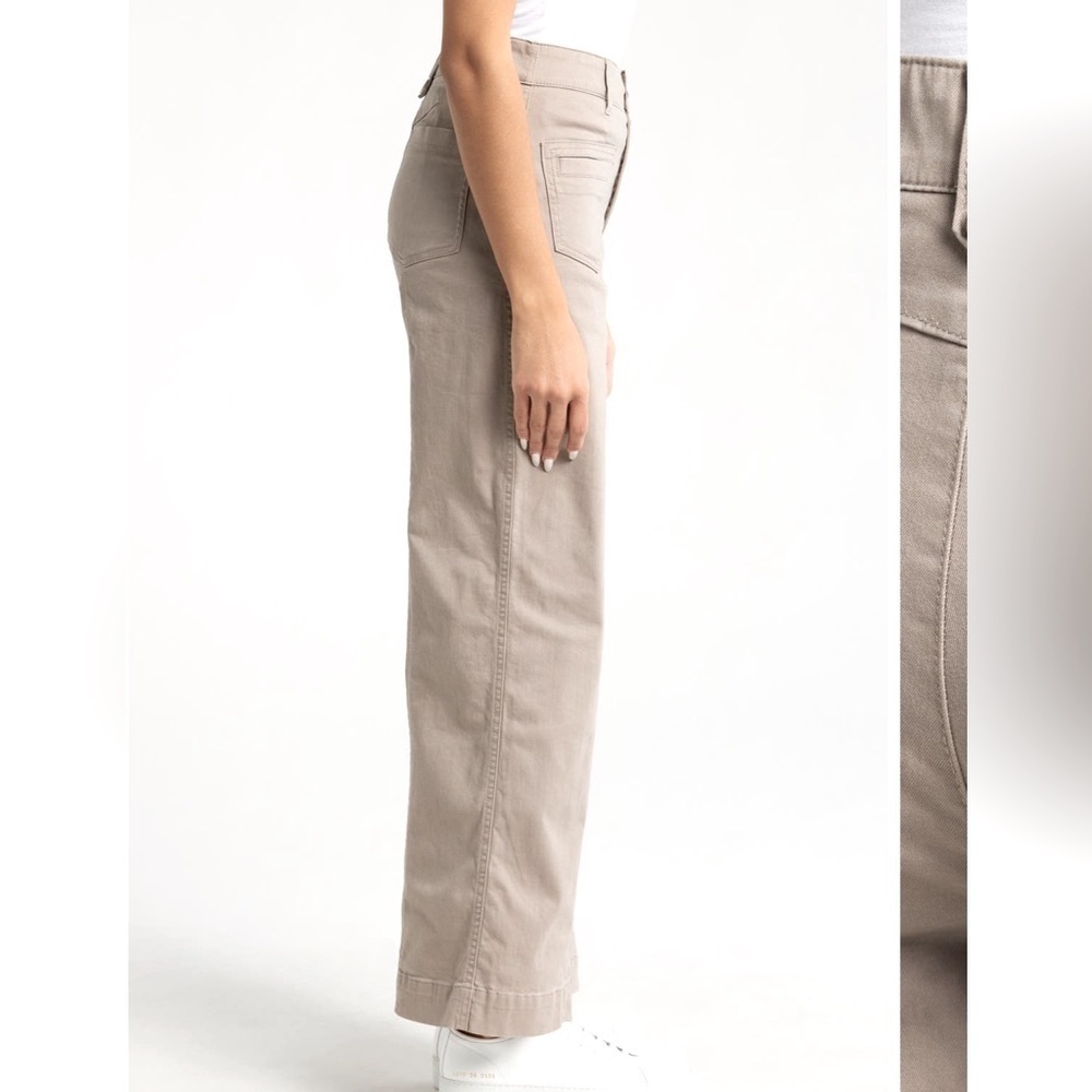 Wit & Wisdom‎ Ab Solution Skyrise High Waist  Exposed Button Wide-Leg Pants - Picture 3 of 7